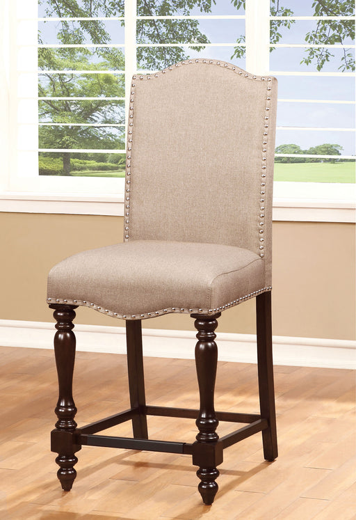 HURDSFIELD Antique Cherry/Beige Counter Ht. Chair (2/CTN) - Canales Furniture