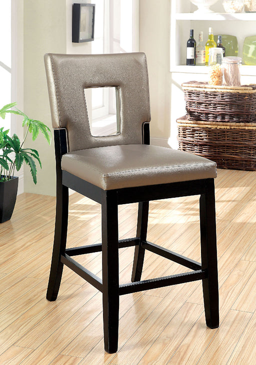 Evant II Black/Silver Counter Ht. Chair (2/CTN) - Canales Furniture
