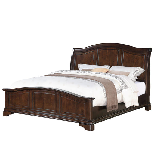 Cameron Cherry Queen Panel Bed - Canales Furniture