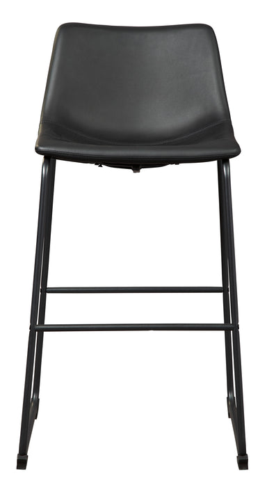 Centiar Tall Black Upholstered Barstool