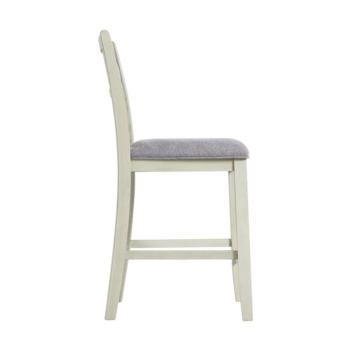 Amherst White Counter Height Side Chair - Canales Furniture