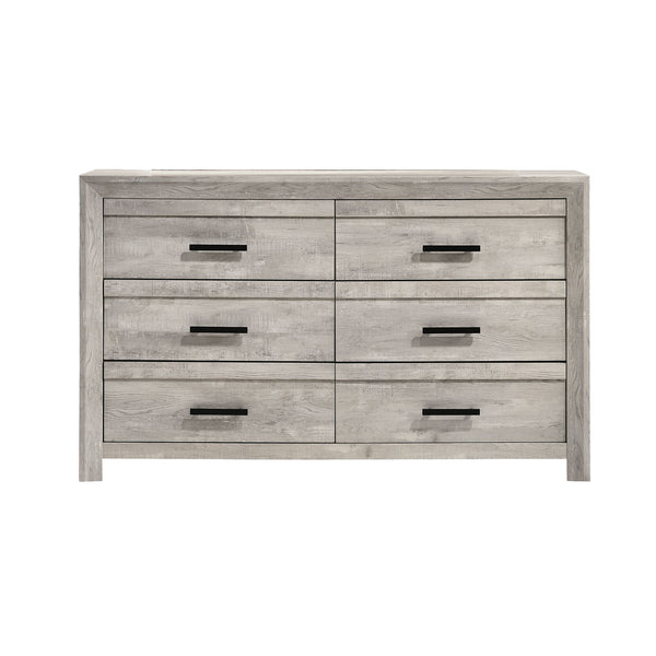 white dresser grey drawers Tall and Modern Mid Century in White, Wood & lasting endurance Modern Farmhouse Six Drawer Dresser