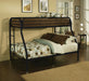 Tritan Black Bunk Bed (Twin XL/Queen) - Canales Furniture