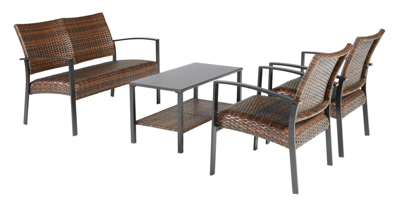 Zariyah Outdoor Love/Chairs/Table Set