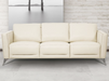Malaga Cream Leather Sofa - Canales Furniture