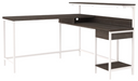 Dorrinson L-Desk with Storage Two-tone - Canales Furniture