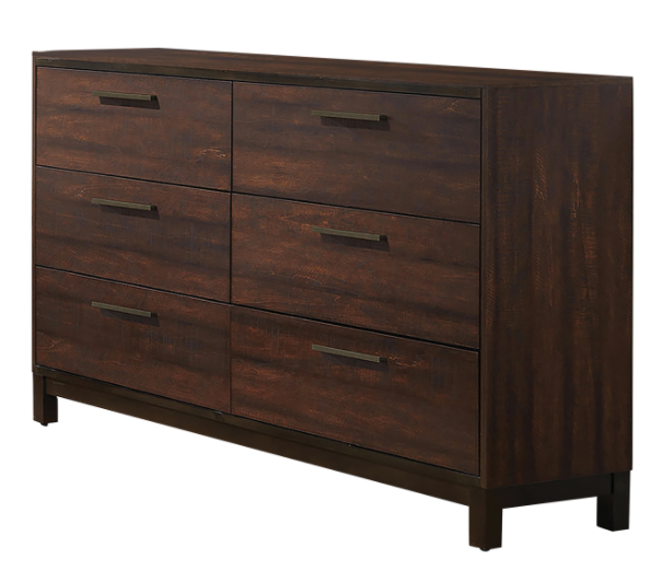 Edmonton 6-Drawer Dresser Rustic Tobacco - Canales Furniture