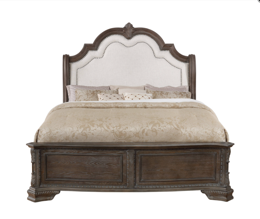 Sheffiled Antique Grey Bed - Canales Furniture