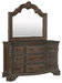 Sheffiled Antique Grey Mirror - Canales Furniture