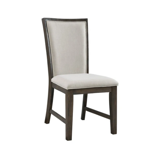 Sillas de comedor modernas Wingback de color gris claro (juego de 2) sillas  laterales tapizadas de lino