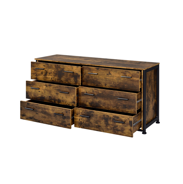 Juvanth Rustic Oak Black Dresser
