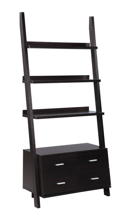 Bower 4-Drawer Storage Bookcase Cappuccino - Canales Furniture