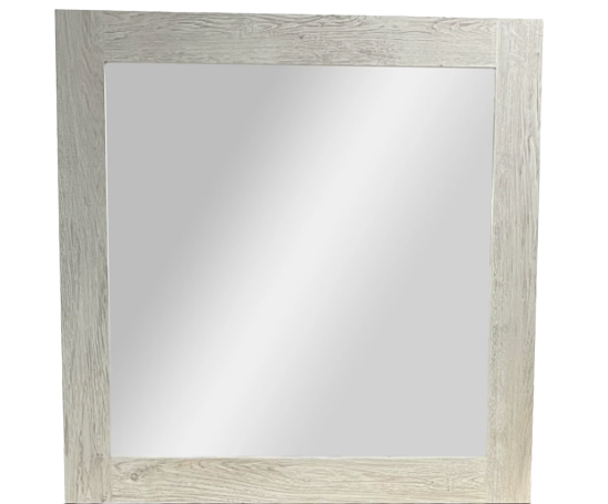 Salma II Wengue Blanco Mirror with White Wood Finish