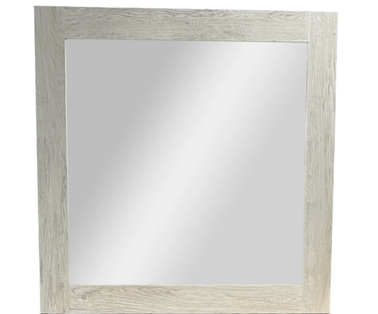 Salma II Wengue Blanco Mirror with White Wood Finish