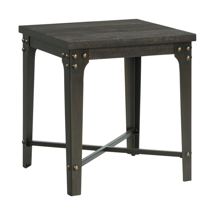 Factory Square End Table with USB