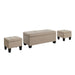 Ethan 3PK Storage Ottoman in Natural - Canales Furniture