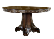 Mesa de comedor redonda de cerezo