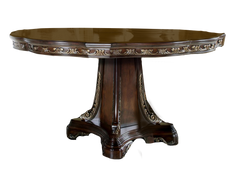 Mesa de comedor redonda de cerezo