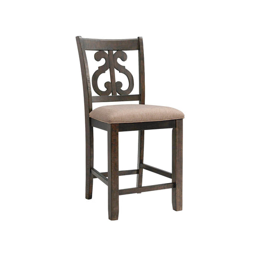 Stanford Counter Swirl Back Side Chair Charcoal - Canales Furniture