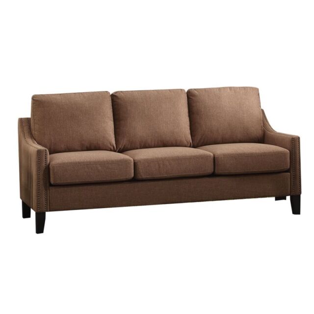 Zapata Brown Linen Sofa